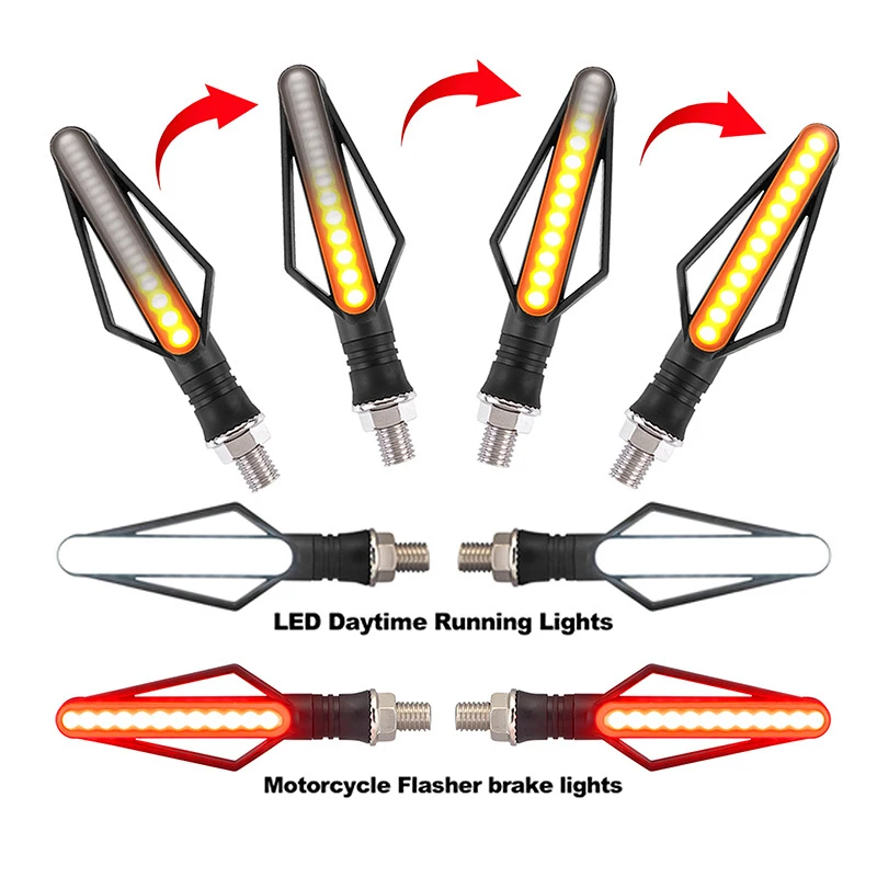 

Universal Motorcycle turn signal Lights Flowing flicker led Blinkers Flasher FOR yamaha dt 125 bmw r1150r suzuki sv cbr 250r