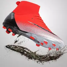 Спортивные мужские и женские футбольные бутсы, тренировочные футбольные бутсы, высокие спортивные кроссовки, длинные ногти+ сломанные ногти, Размеры 35-44