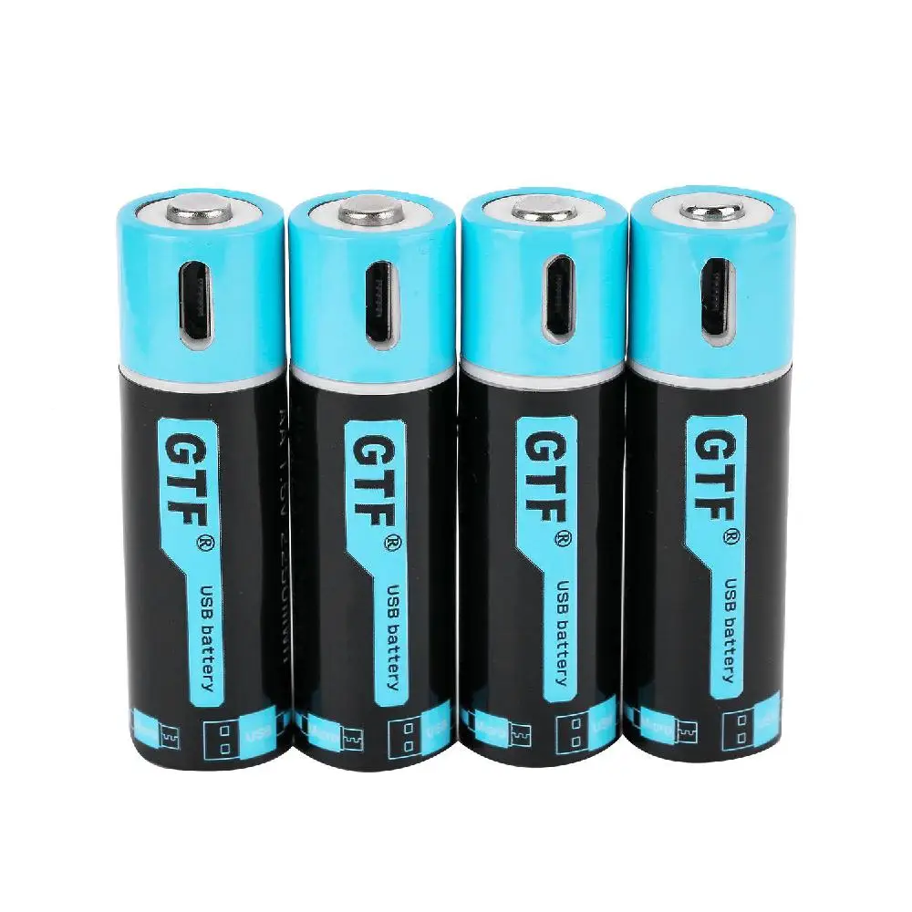 2 шт USB аккумуляторная батарея аа 1500mAh 1,5 v Быстрая зарядка литиевая батарея