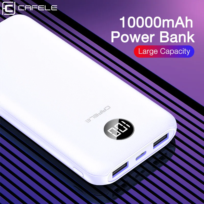 Внешний аккумулятор CAFELE ультратонкий 2 вида с тройным выходом USB Type C|Внешние