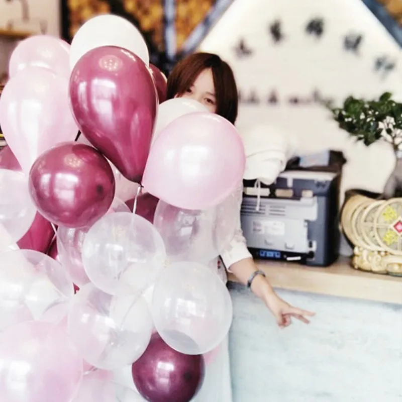 

Metal Latex Balloon 20 Pieces/Pack 12-Inch 3 Gram Thick Shiny Matte Metal Latex Balloon for Wedding Birthday Party Decoration