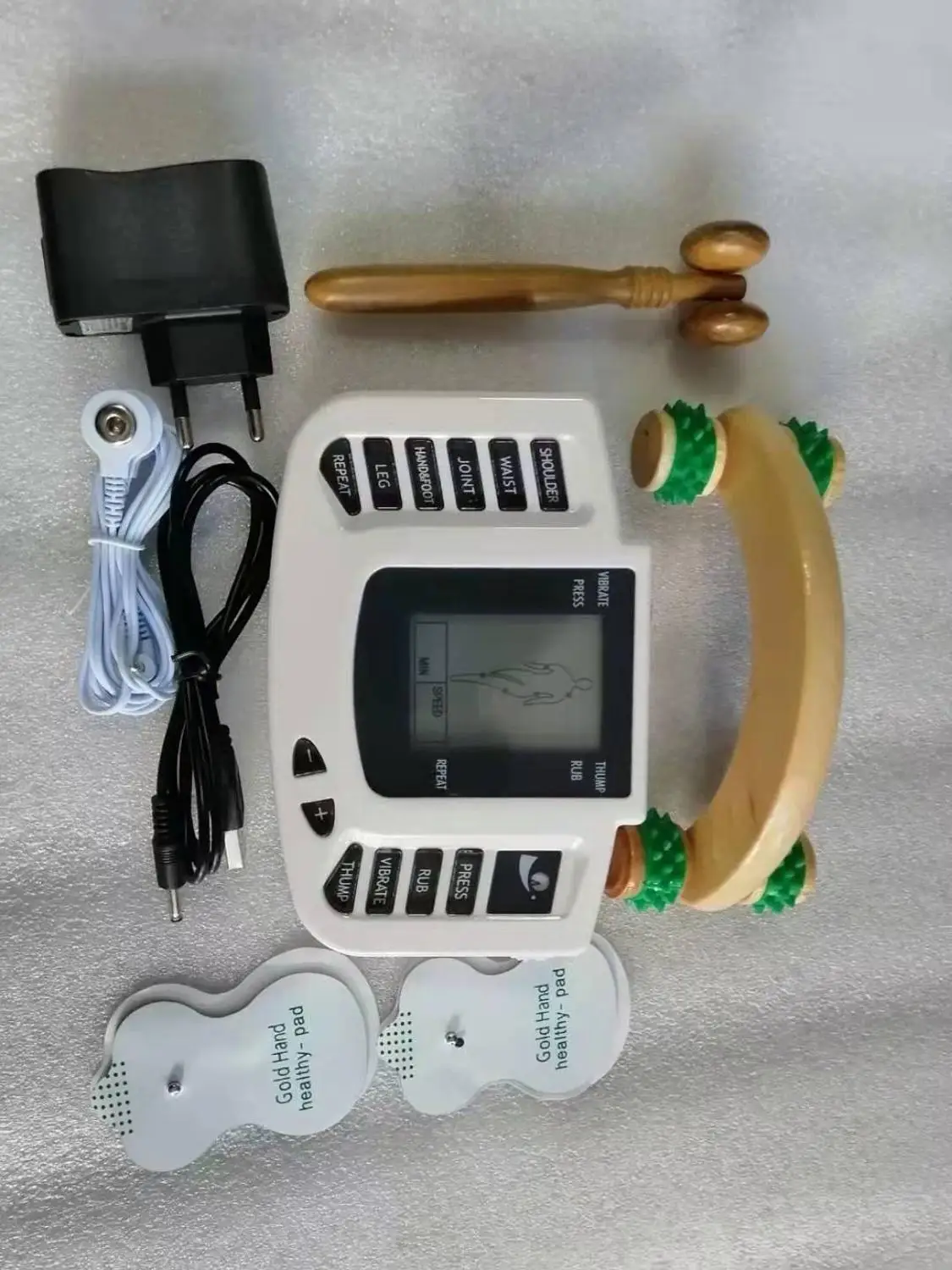 Jr 309 электрический стимулятор расслабляющий массаж мышц импульсный десятки тысяч тапочек+ 4 электрода колодки+ лечение иглоукалыванием - Цвет: E