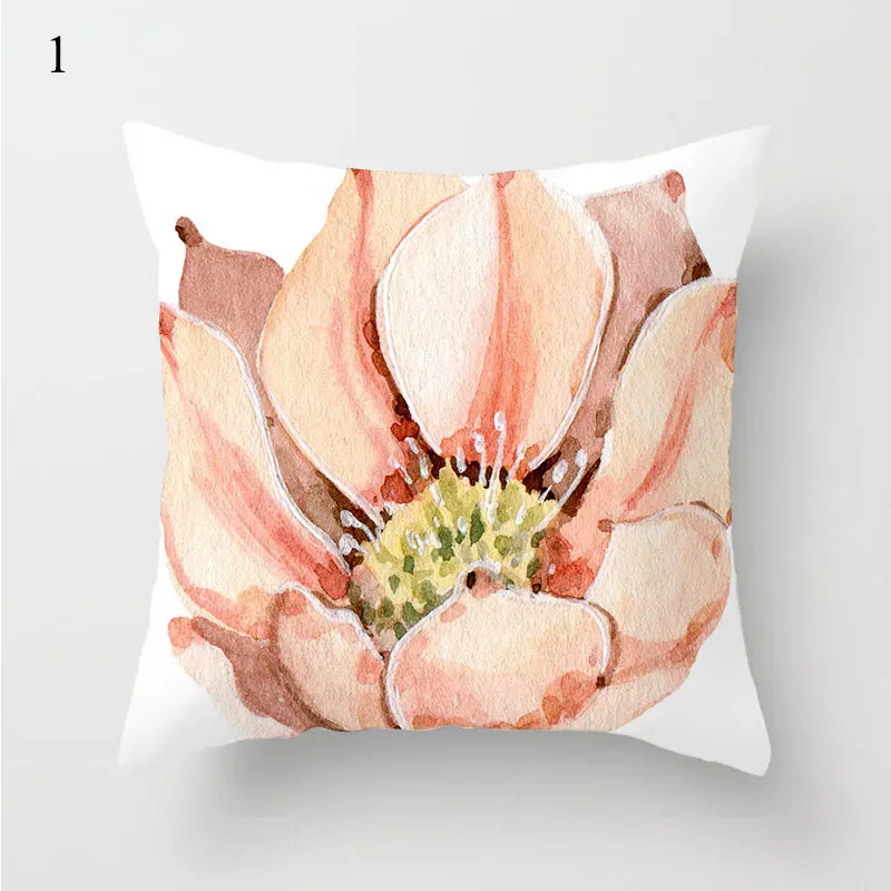 1PC Cactus Floral Print Cushion Cover Polyester Pillow Cases Throw Pillows Sofa Home Decor Pillowcase Decorative Pillow Covers