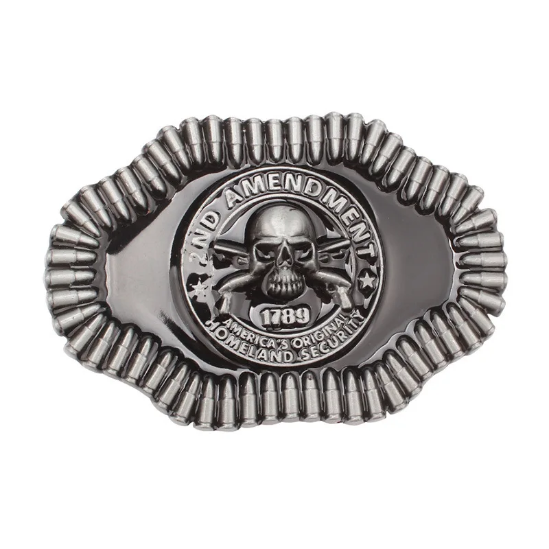 

Handmade belt accessories Skull skeleton belt buckle Belt DIY Western cowboy style Smooth belt buckle Punk rock style k35