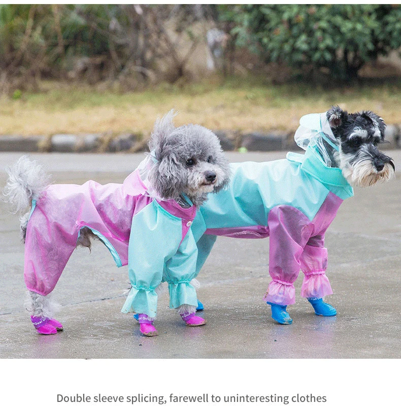 Плащ-дождевик для щенков, XS-XL, водонепроницаемые куртки, полиуретановый дождевик для собак, одежда для щенков на каждый день