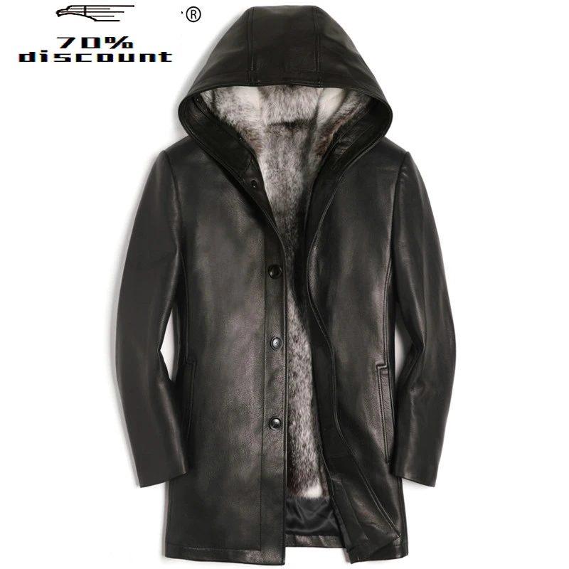 Кожаный Пуховик Мужской Зимний С Капюшоном Купить