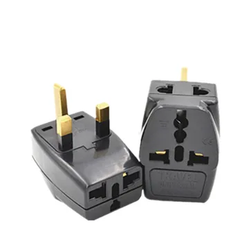 

10pcs/lot 1 to 3 Splitter Universal UK/US/AU 3 Pins 2 Pins Socket to UK 3pin Ireland Singapore 3 Pin Travel Power Adapter Plug