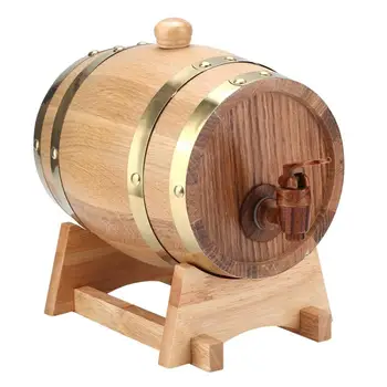 

Wine Barrel 1.5L Retro Primary Color Oak Barrel Beer Barrel Wine Barrel Grape Juicer Household Wine Accessories