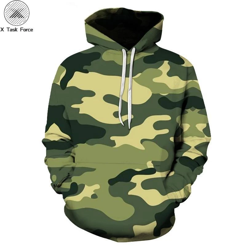 military print hoodie