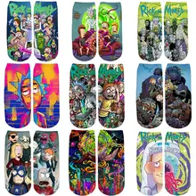 PLstar Cosmos/Новинка года; милые короткие носки с 3D принтом с героями мультфильмов Rick and Morty для мужчин и женщин; корейские носки в стиле Харадзюку; WZ = 2225