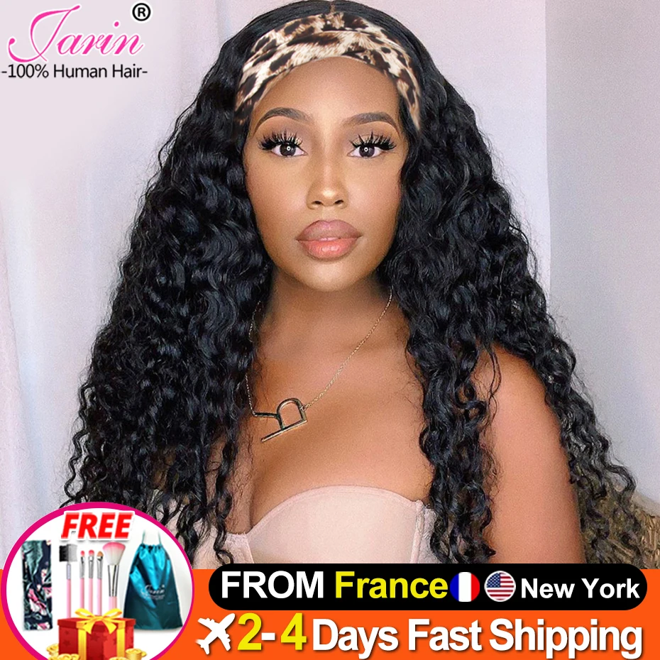 Jarin Hair Headband Wig Human Hair Wigs Water Wave Hair Free Headbands For Black Women Curl Remy Remy perruque cheveux humain