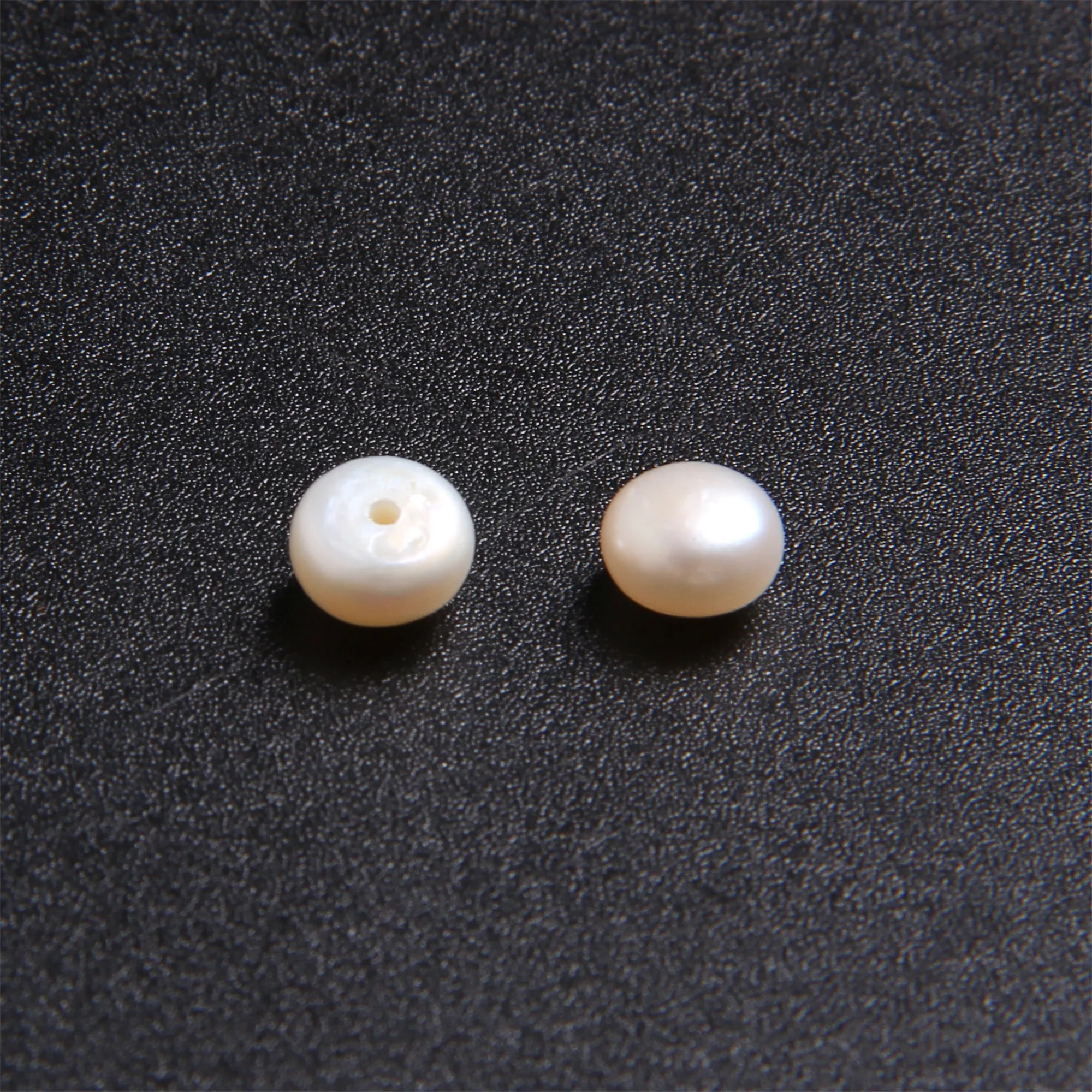 

5.8mm AAA Freshwater Natural Pearls Semi Round Pearl White Button Coin Loose Pearls Beads For Bracelets Jewelry Making 14" DIY