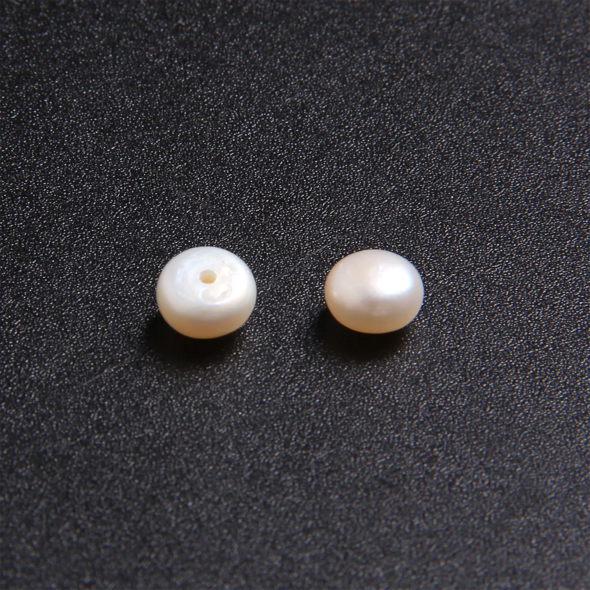 2x Ivory White Half-drilled Round Freshwater Pearls AAA 4mm 5mm 6mm 7mm 8mm 9mm 