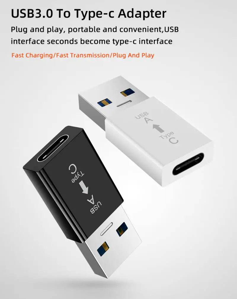 Адаптер USB 3 0 Type C для быстрой зарядки и передачи данных 1 шт.|Переходники адаптеры|