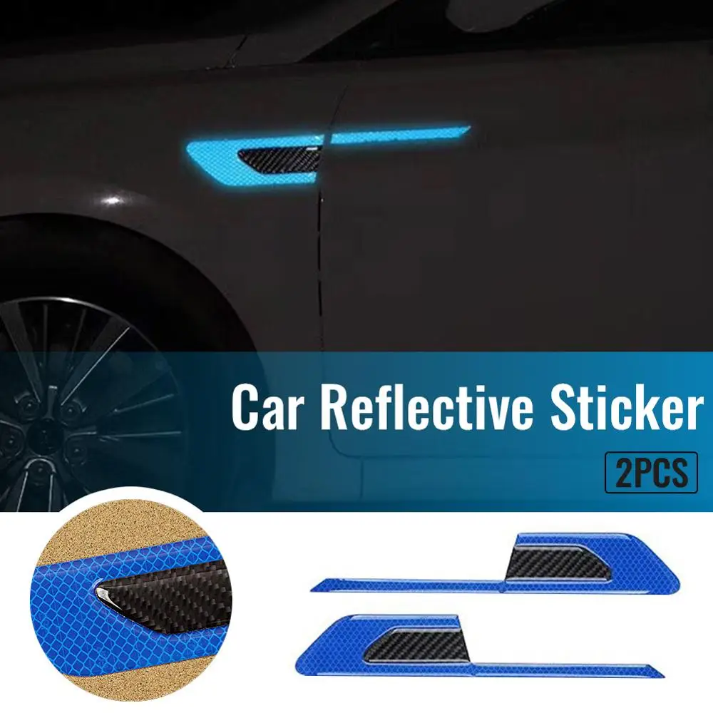 Reflective Warning Strip Tape Car Bumper Reflector Stickers Decals Safety 2X//Set