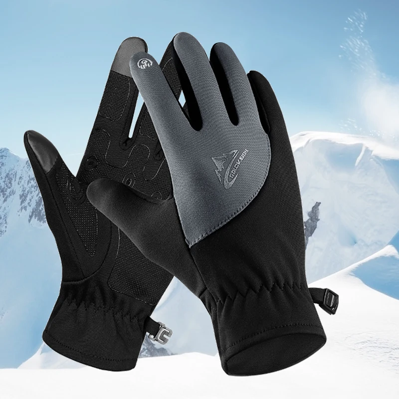

Winter Outdoor Warm Gloves Unisex Windproof Motorcycle Full Finger Lightweight Cold Weather Cycling Jogging Breathable Gloves