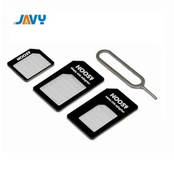 4 In 1 Micro Nano SIM Card Adapter Connector Kit For iPhone X 6 7 plus 5S Huawei P9 lite Xiaomi Note 4 Pro 3S Mi 5 sims holder