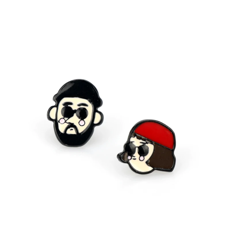 

Mathilda Leon The Professional Humanoid Enamel Drop Earrings 2019 Fashion Women's Cartoon Stud Earring Girl Funny Jewelry Gift