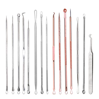 

Black Dot Pimple Blackhead Remover Tool Needles for Squeezing Acne Tools Spoon for Face Cleaning Comedone Extractor Pore Cleaner