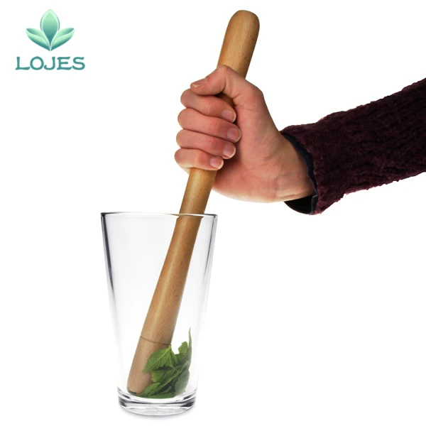 12 дюймов натуральный деревянный Muddler бар миксер барная посуда Mojito Muddler DIY напиток фрукты Muddler измельченный лед Бар инструменты