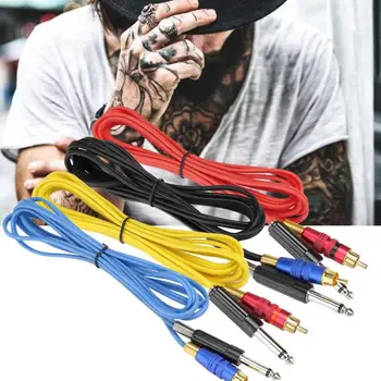 

Eyelashes Accesories Tattoo Motor Machine Clip Cord Tattoo Machine Connection Hook Line Straight Head RCA Permanent Makeup