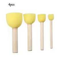 4 шт. DIY кисть для трафаретов губка инструмент мебель ремесло Губка Пена Набор детская губка штамп деревянная ручка DIY креативная игрушка