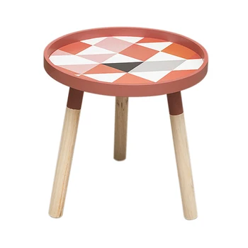 

Small Fresh Mini Coffee Tables Creative Pine Low Round Tables Living Room Home Furniture Home Decoration Accessories