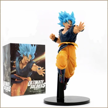 

23CM Dragon Ball Z Super Saiyan Broli Figure PVC Figure Collectible Model Toy Movie Ver. blue Hair Goku VS black hair Broli