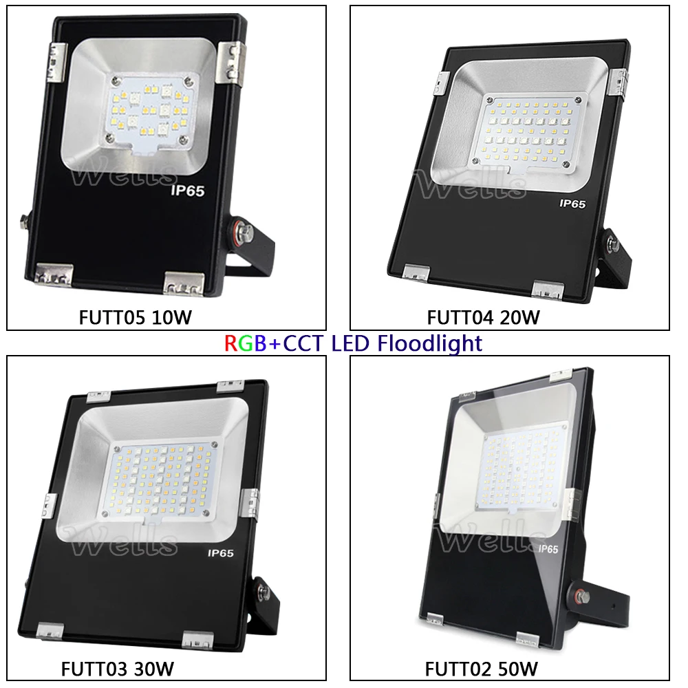 Miboxer 10 Вт/20 Вт/30 Вт/50 Вт RGB + CCT светодиодный светильник IP65 Водонепроницаемый AC86 265V