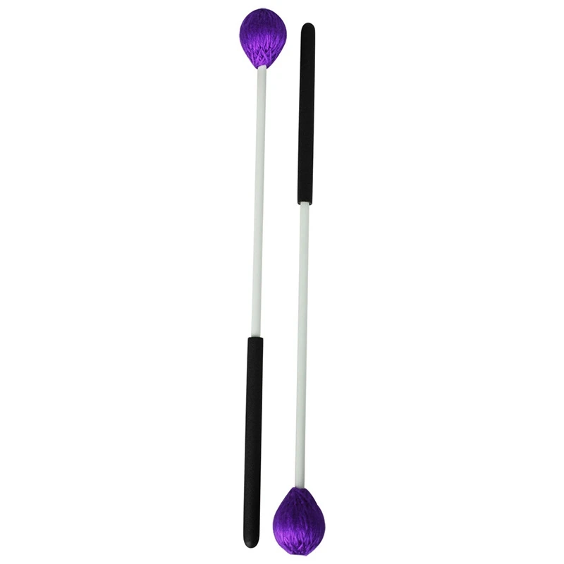 BMDT-1 пара Киянки Marimba с фиолетовой нейлоновой головкой и гладкой деревянной ручкой для начинающих