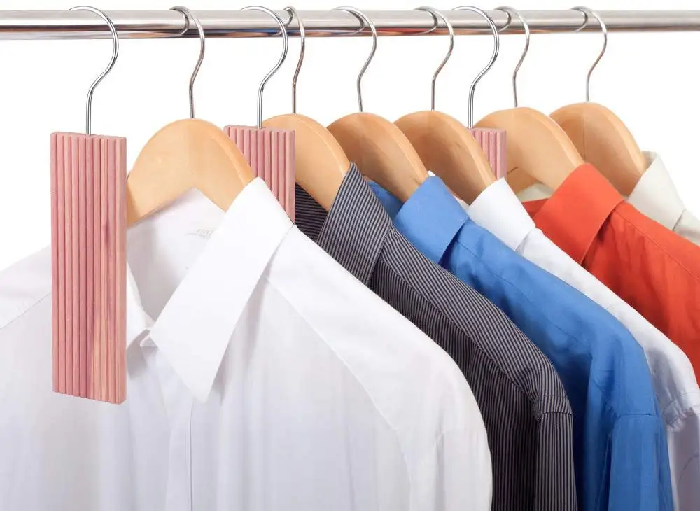 

10pcs cedar hanger, natural cedar wardrobe closet drawer with hook, deodorant and insect repellent pendant