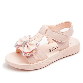 

JJ ZB11-10 2020 New Fashion Bowknot Summer Girls Shoes Children Beach Sandals For Students 3 - 12 Years KidsJJ