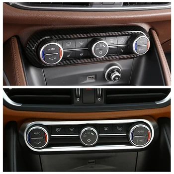 

Lapetus Air Conditioner AC Panel Frame Cover Trim Fit For Alfa Romeo Giulia 2016 2017 2018 2019 ABS Matte / Carbon Fiber Look