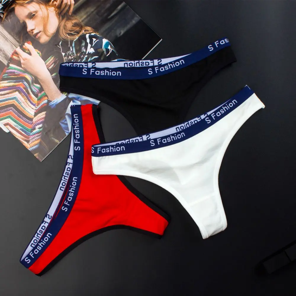 

1PC Sporty Style Fashion Cotton Women Underwear Seamless Briefs String Women Sexy Thongs Lingerie Soft Solid Female Panties