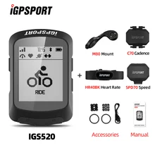 Igpsport IGS520 Draadloze Fietscomputer Gps Bike Snelheidsmeter Speed Sensor Hartslag Sensor Computers Ondersteuning 15 Talen