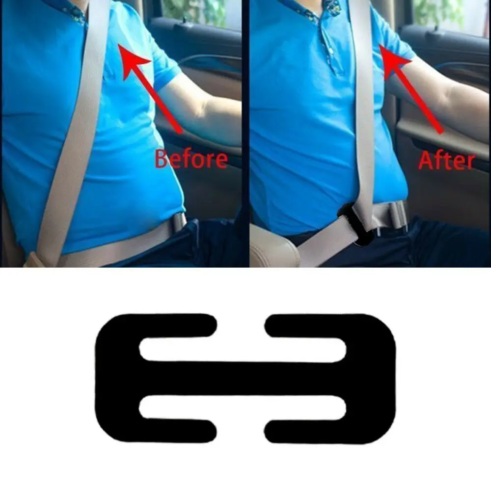 2X Car SUV Van Safety Seat Belt Metal Locking Clip Lorry Safety Seat Belt Adjuster Accessories 58MM For Child Adult