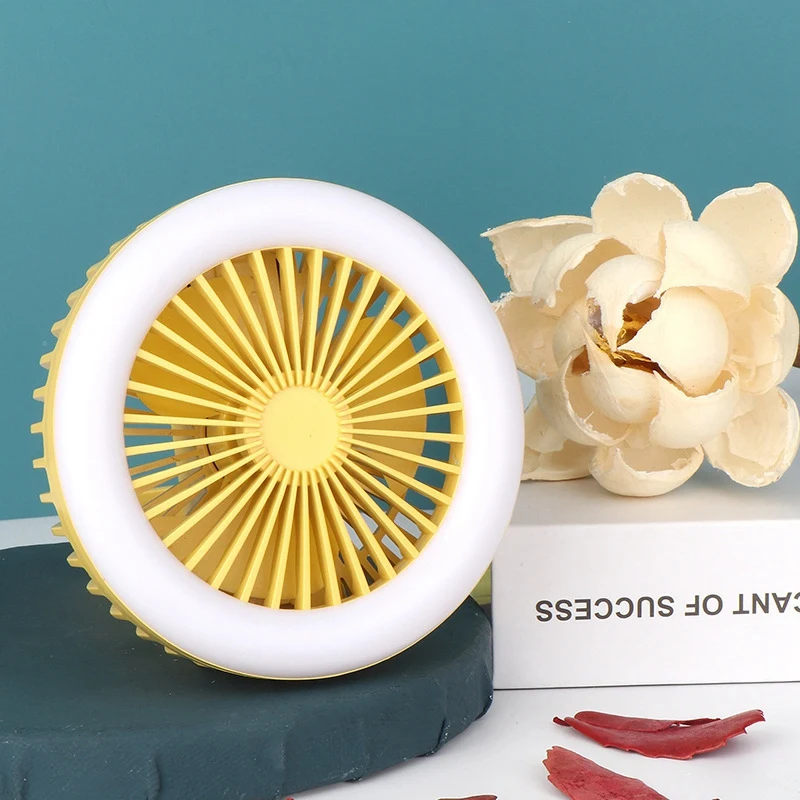 

USB Desktop Foldable Fan, 3-Speed Personal Small Desktop Table, Quiet Soft Night Llight Fan, Suitable for Home Office Car Outdoo