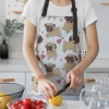 Pug Cute Heart Dog Cartoon Design Apron Oversleeve Oven Gloves Pads Cooking Baking Kitchen Aprons for Women Kids 2