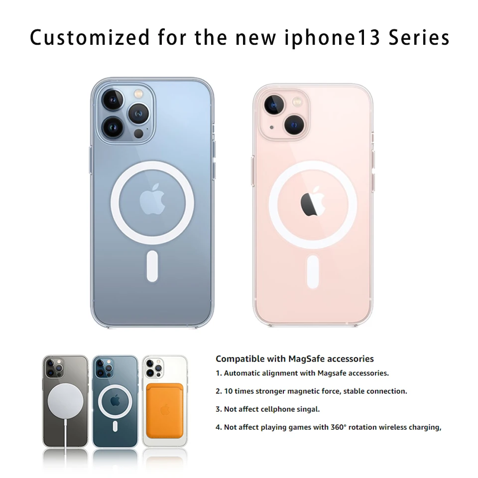 Nieuwe Telefoon Case Voor Iphone 13 Pro Magsafe Case Clear Magnetische Gevallen Cover Voor Iphon 12pro Max 12 13pro 11 Mag Veilig Macsafe Coque Phone Case Covers Aliexpress