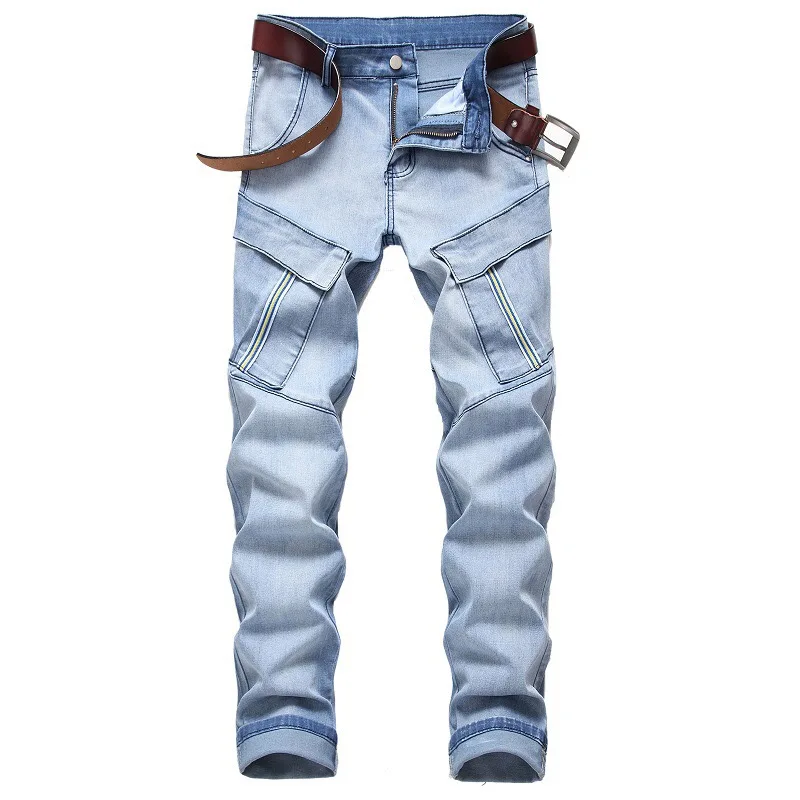 

2020 hombre Causal Plus Size 42 Pantalon Homme Jeans Street Mens Jeans Cargo Pants Men Winter Autumn