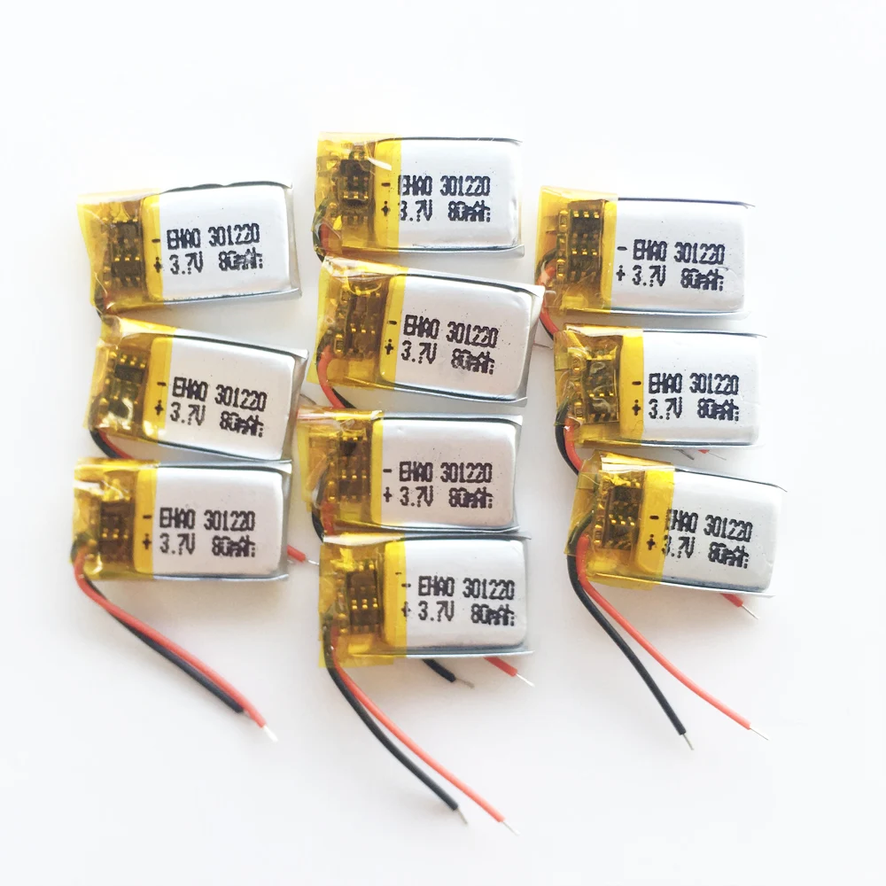 Batterie Li-Po 3.7V 80mAh (90mAh) EFASO - Sans Connecteur, Pour Mini Hélicoptère RC, Neuf