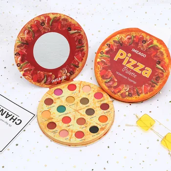 

Pizza 18 Colors Makeup Pallete Eyeshadow Palette Makeup Pigment Shimmer Round Eyeshadow Palette Natural Waterproof Cosmetics