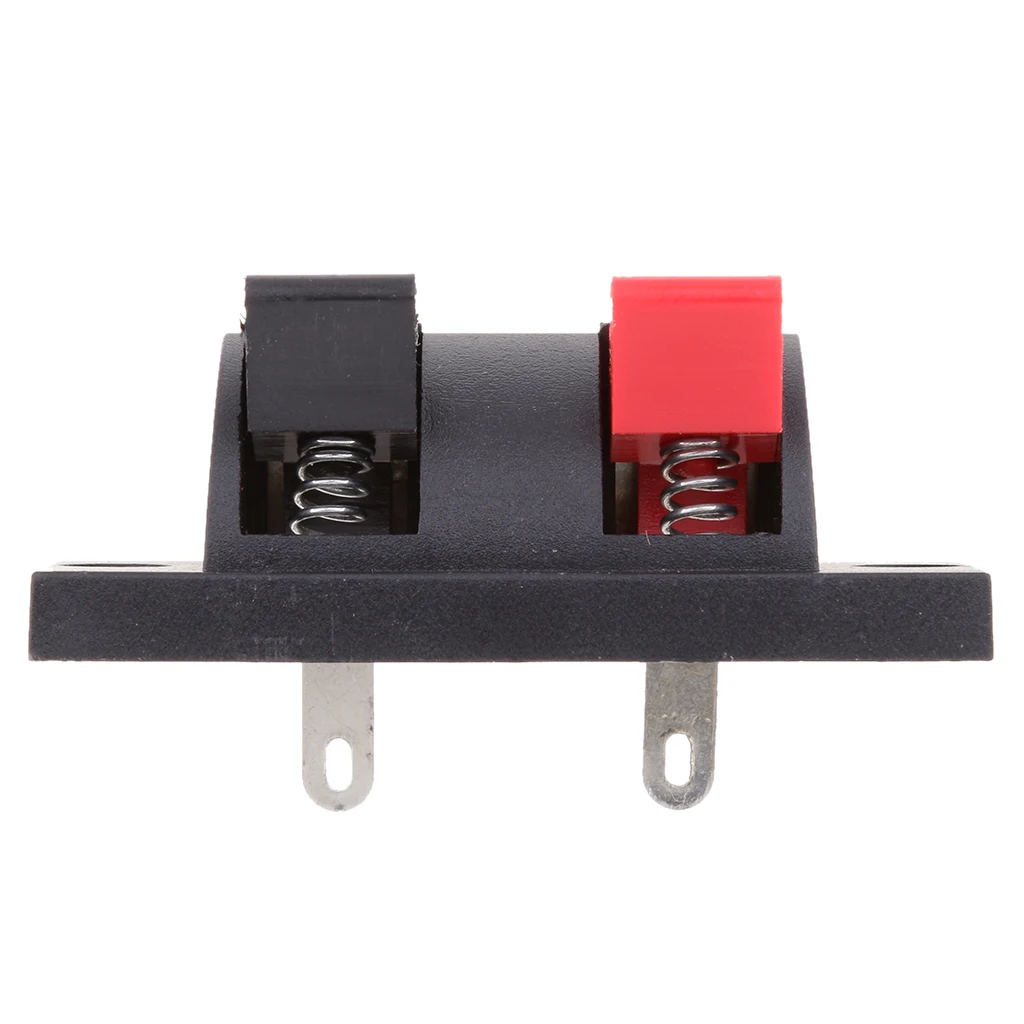 10x 2 Positions Push In Jack Spring Load Audio Speaker Terminals Panel Connector