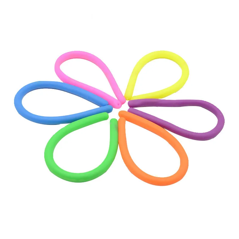 

1PCS TPR Soft Glue Decompression Noodle Elastic Rope Pressure Relief Vent Noodle Draw Rope Novelty Toys Decompression Beating