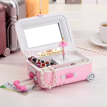 

Brand New Fashion music box jewelry box Colorful Design Lovely Gift beautiful with mirror and Ballet girl style 50pcs