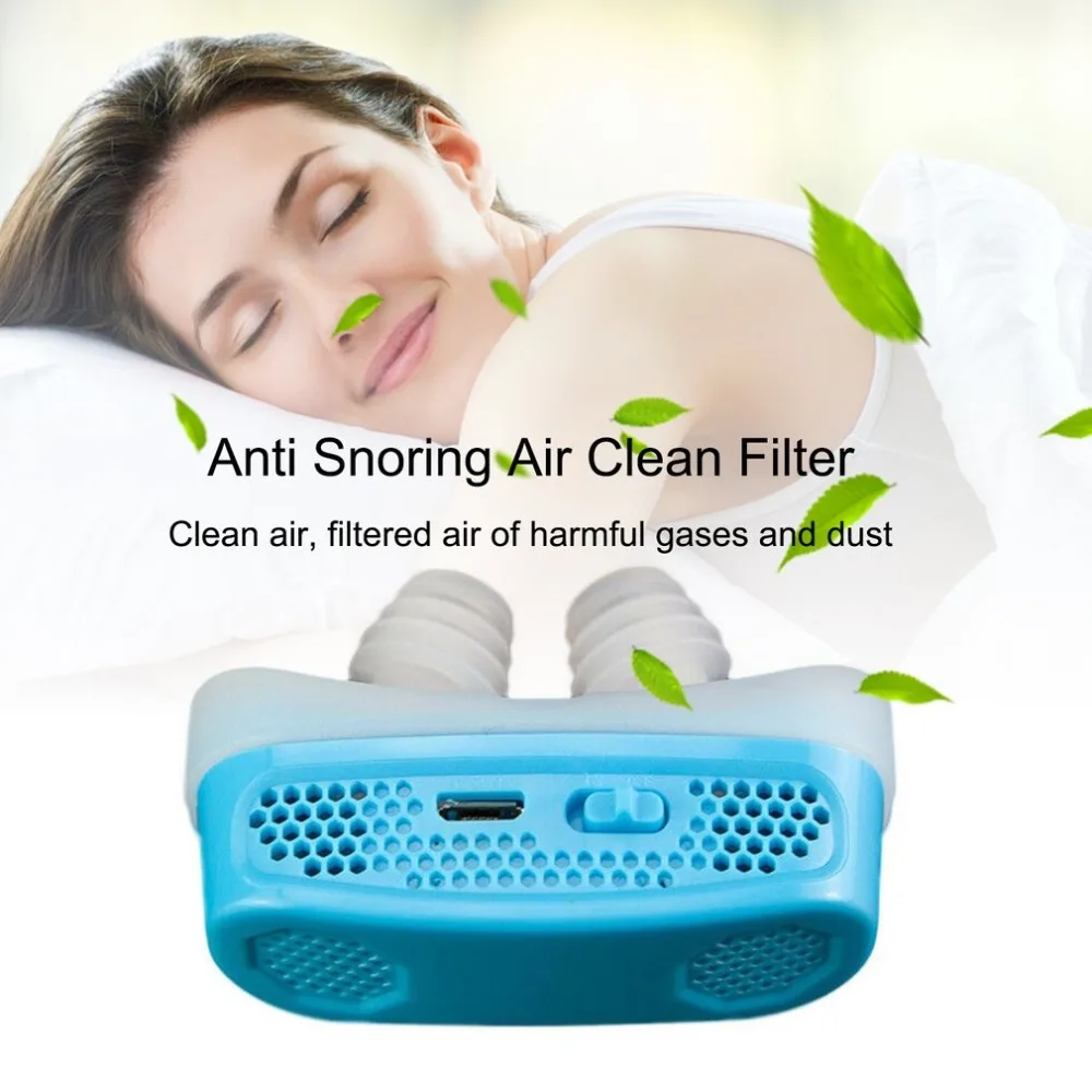Микро CPAP анти храп электронное устройство для апноэ сна стоп Храп помощи пробка