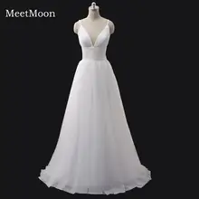 Meetmoon новинка 2020 Пляжное свадебное платье назначение Глубокий