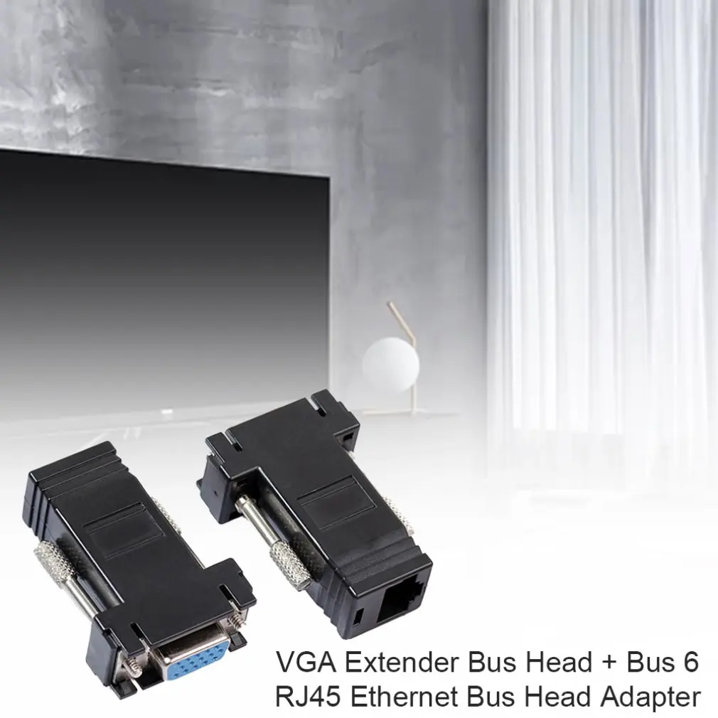 2 шт. RJ45 для мини VGA удлинитель Шнур Мужской Женский для Lan Cat5 Cat5e RJ45 Ethernet адаптер для ПК ноутбук конвертер