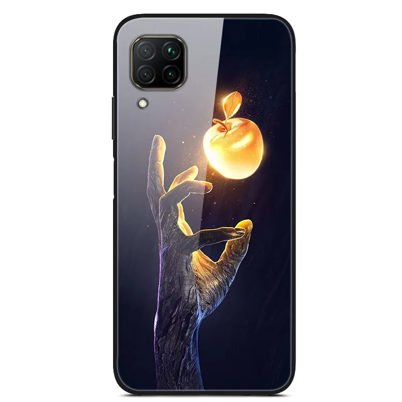 Tempered Glass Case For Huawei P40 Lite Case Glass Back Cover For Honor 9S Case For Huawei P40 lite Case Nova 7i Nova 6 se Funda cute huawei phone cases Cases For Huawei