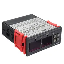 Двойной цифровой термостат инкубатора Температура контроллер два реле Выход терморегулятор 10A нагревательные охладительные STC-3008 24V